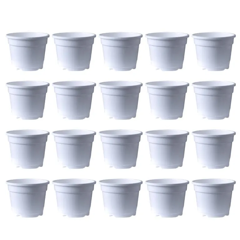Set of 20 - 4 Inch White Nursery Pot