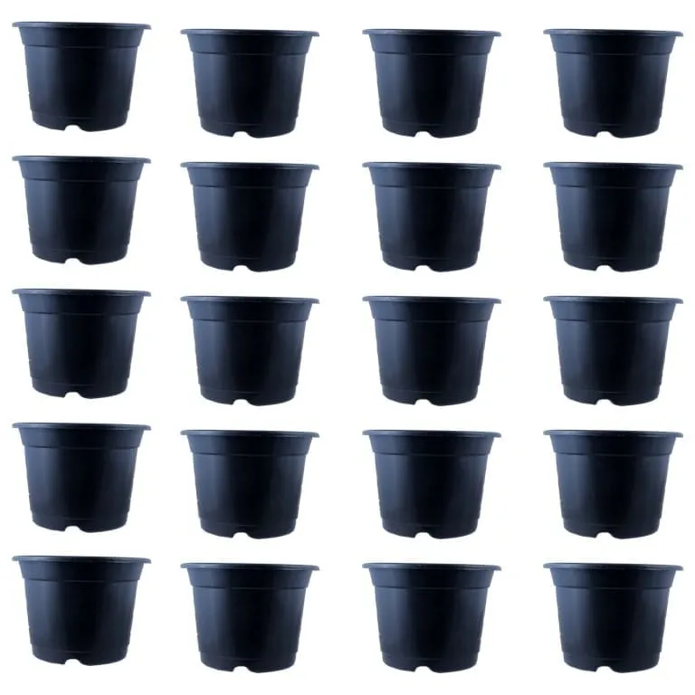 Set of 20 - 10 Inch Black Nursery Pot