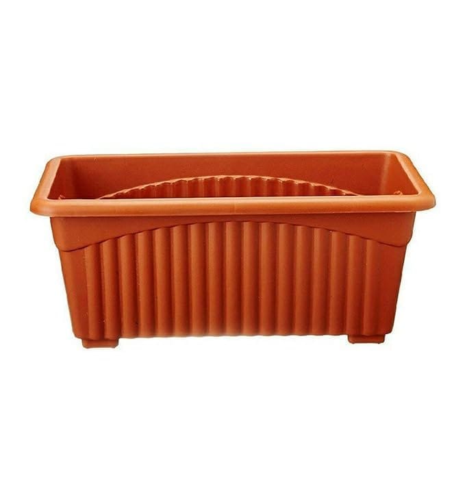 Buy 14 Inch Brown Premium Jupiter Rectangular Window Planter Online | Urvann.com 14 Inch Brown Premium Jupiter Rectangular Window Planter
