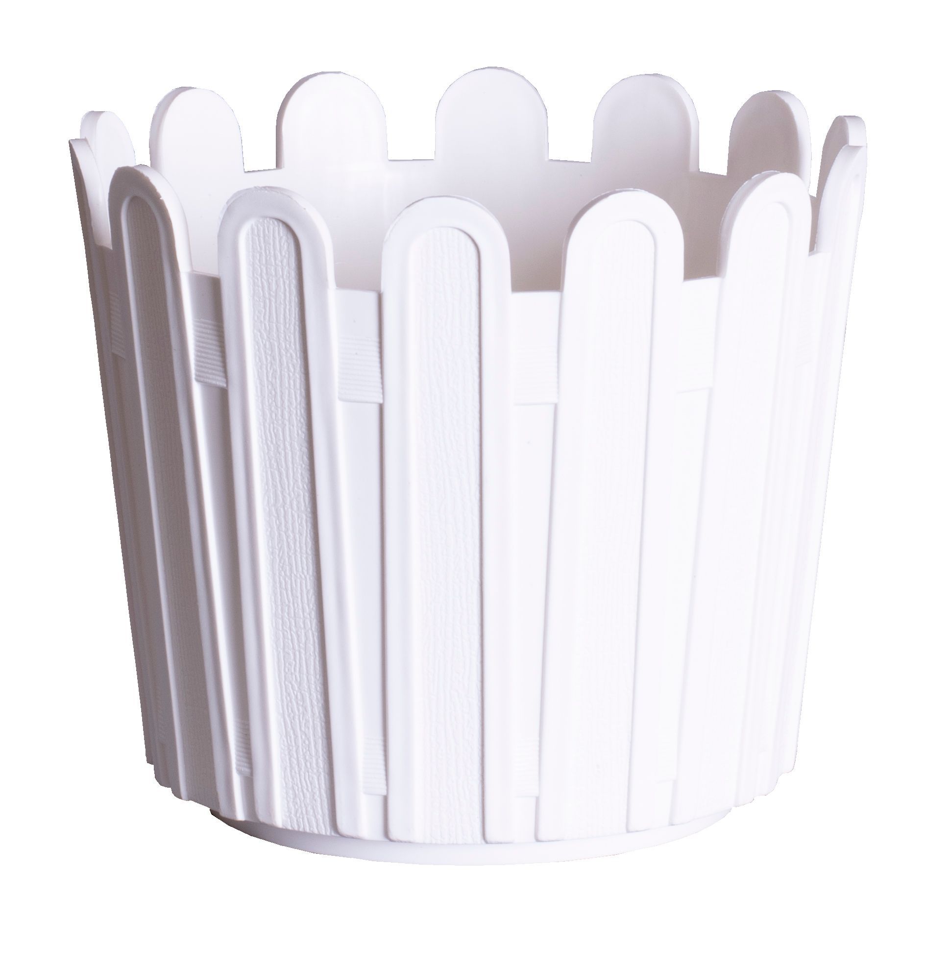 6 Inch White Premium Tippy Plastic Pot