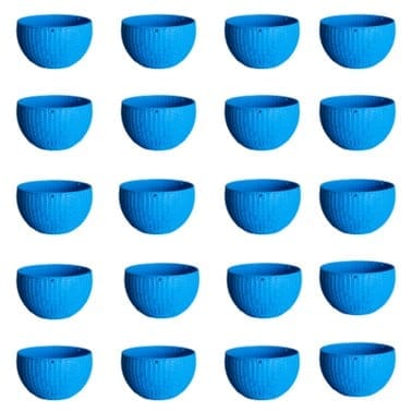 Set of 20 - 7 X 4.5 Inch Blue Premium Euro Plastic Hanging Basket