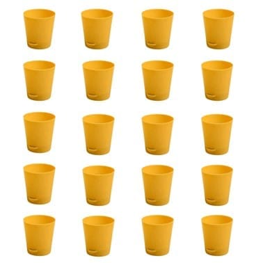 Set of 20 - 4 Inch Yellow Florence Self Watering Pot