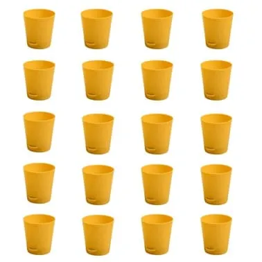 Set of 20 - 4 Inch Yellow Florence Self Watering Pot