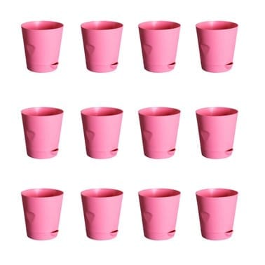 Set of 12 - 4 Inch Pink Florence Self Watering Pot