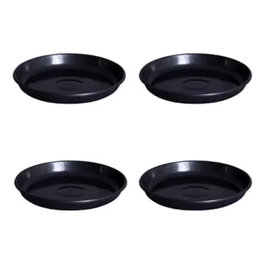 Set of 04 - 6 Inch Black Premium Black Tray - To keep under the Pot