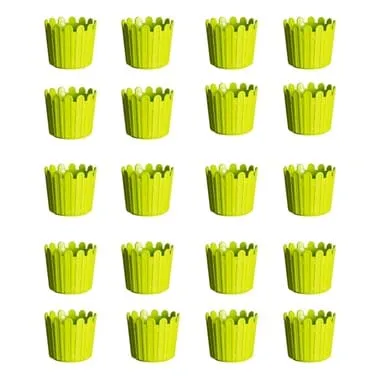 Set of 20 - 6 Inch Green Premium Tippy Plastic Pot