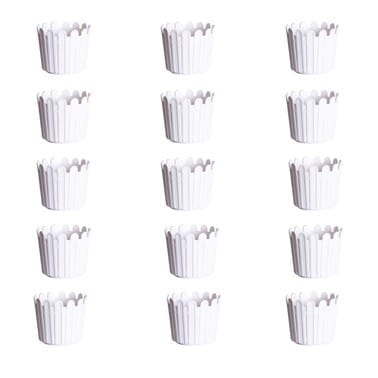Set of 20 - 6 Inch White Premium Tippy Plastic Pot