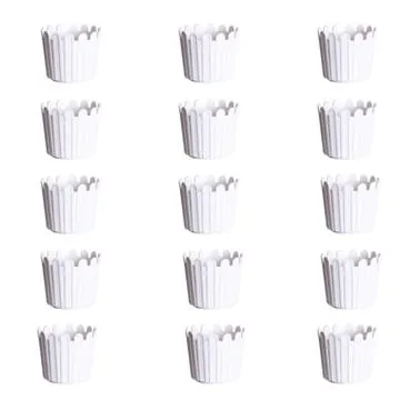 Set of 20 - 6 Inch White Premium Tippy Plastic Pot