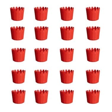 Set of 20 - 6 Inch Red Premium Tippy Plastic Pot