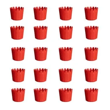 Set of 20 - 6 Inch Red Premium Tippy Plastic Pot