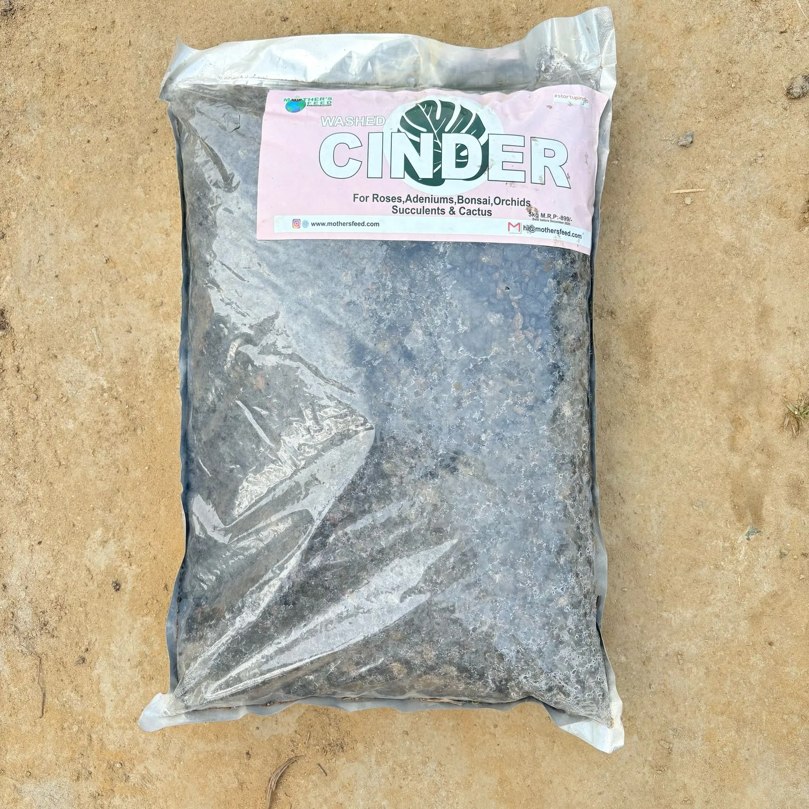 Washed Cinder - Excellent for Roses, Cactus, Succulents, Adenium and Bonsai - 1kg