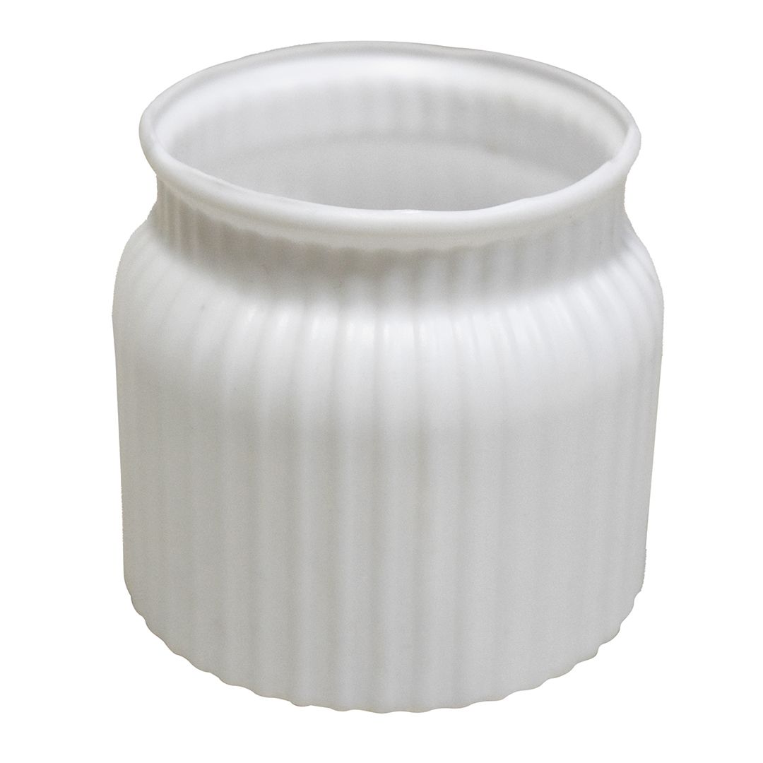 4 Inch White Marshmallow Hug Elvo Plastic Vase
