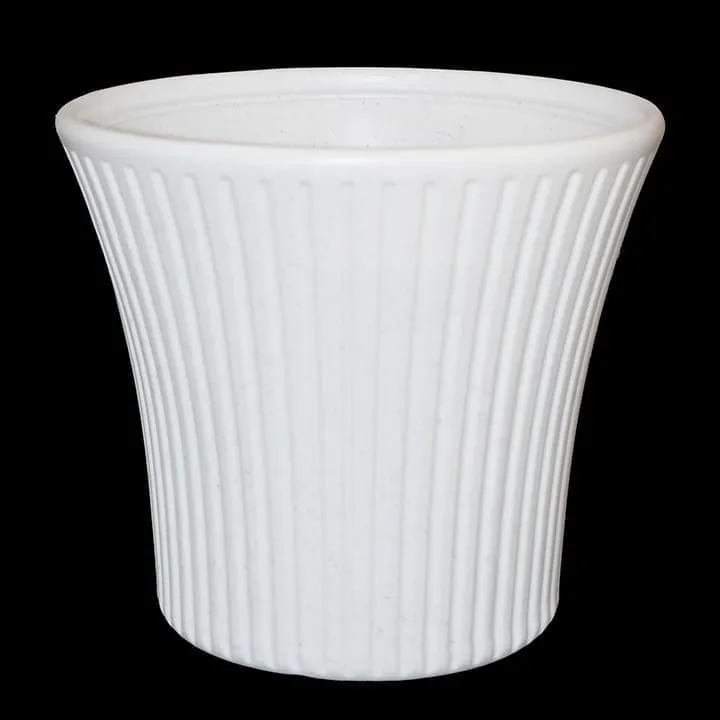 8 Inch White Sunrise Plastic Pot
