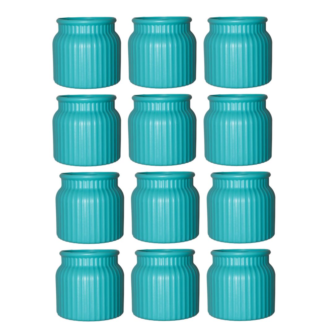 Set of 12 - 4 Inch English Cloudy Charm Elvo Plastic Vase