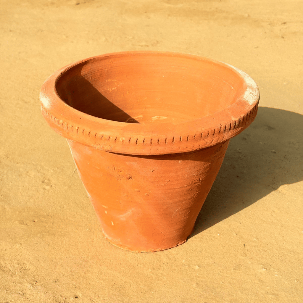 10 Inch Mrittika Terracotta Clay Pot - Handcrafted, Eco-Friendly Planter for Indoor & Outdoor Use