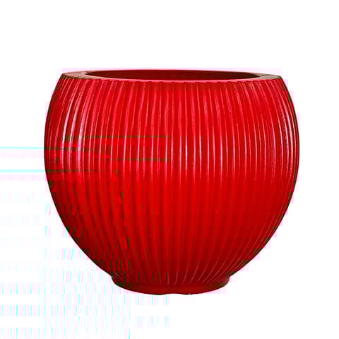 5 Inch Rose Red Matt Sylvan Plastic Pot
