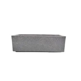 18 X 6 Inch Grey Premium Avis Fiberglass Planter - Durable large size decoratiive fiber pot for indoor outdoor plants with 5 year warranty