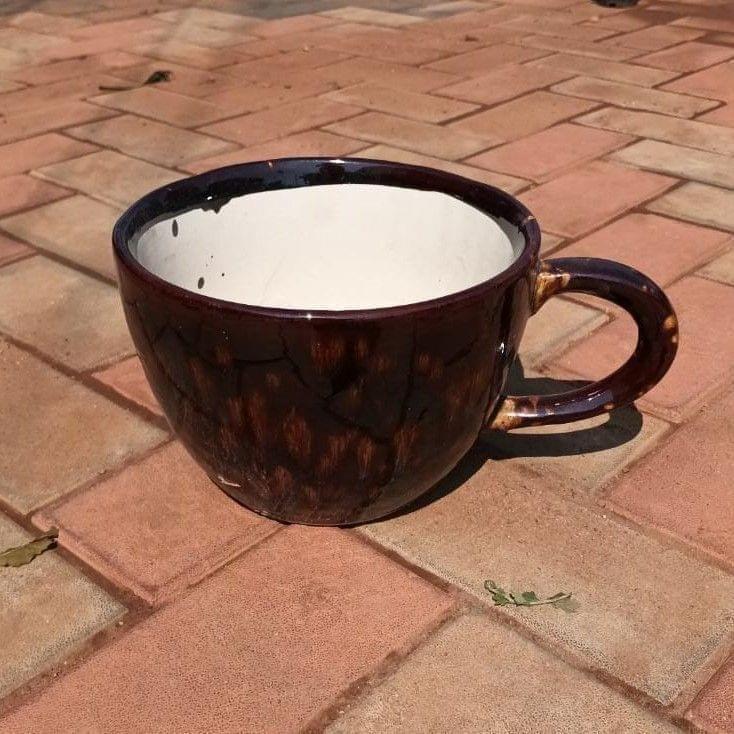 7 Inch Elegant Cup Designer Ceramic Pot (colour may vary)