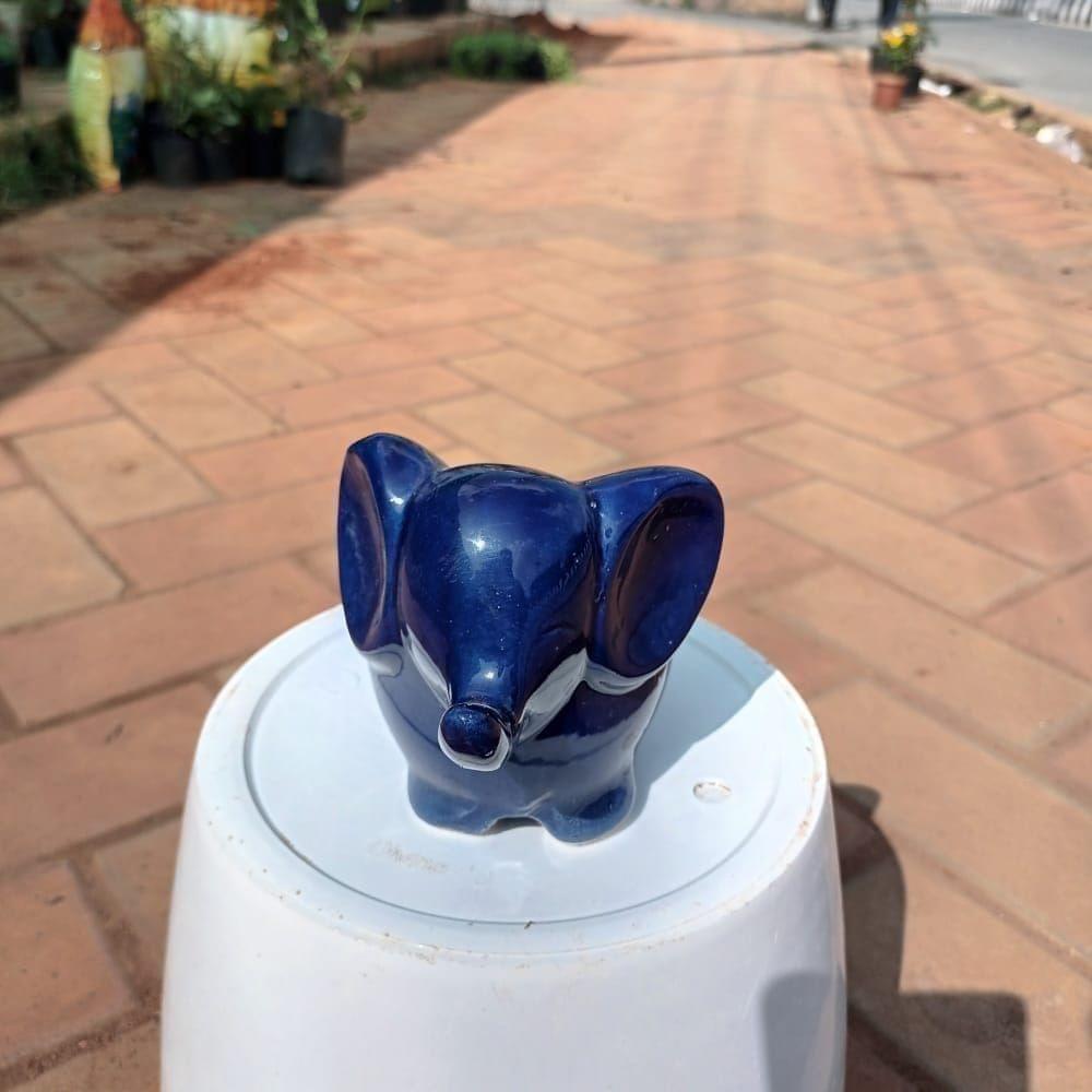Buy 3 Inch Blue Cute Elephant Designer Ceramic Pot (colour may vary) Online | Urvann.com 3 Inch Blue Cute Elephant Designer Ceramic Pot (colour may vary)