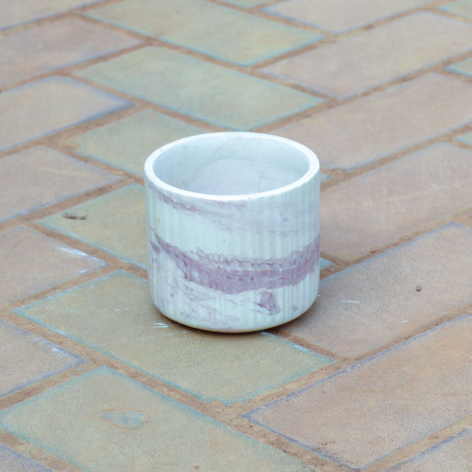 4 Inch Cup Designer Ceramic Pot (any colour & design)
