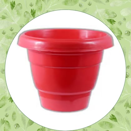 Free Gift - 8 Inch Terracotta Red Classy Plastic Pot - Flash Sale