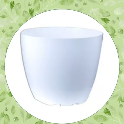 Free Gift - 4 Inch White Premium Orchid Round Plastic Pot - Flash Sale