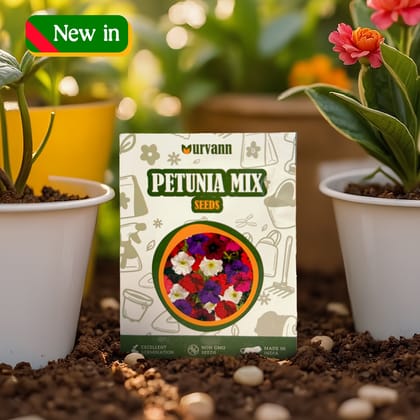Buy Petunia Mix Seeds ? GMO Free | Excellent Germination | Easy to Grow | Vibrant Blooms Online | Urvann.com