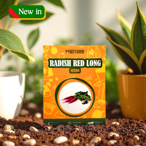 Radish Red Long Seeds - GMO Free | Excellent Germination | Easy to Grow | Disease Resistance