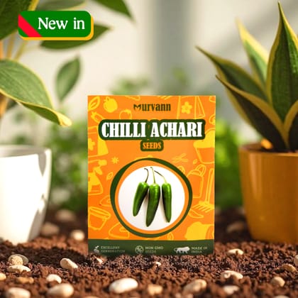 Buy Achari Chilli Desi Seeds ? GMO Free | Excellent Germination | Easy to Grow | Disease Resistance ? GMO Free | Excellent Germination | Easy to Grow | Disease Resistance Online | Urvann.com