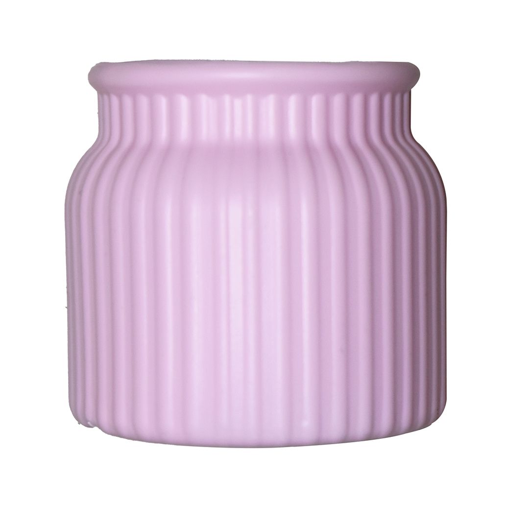 4 Inch Purple Lilac Puff Tesla Elvo Plastic Vase