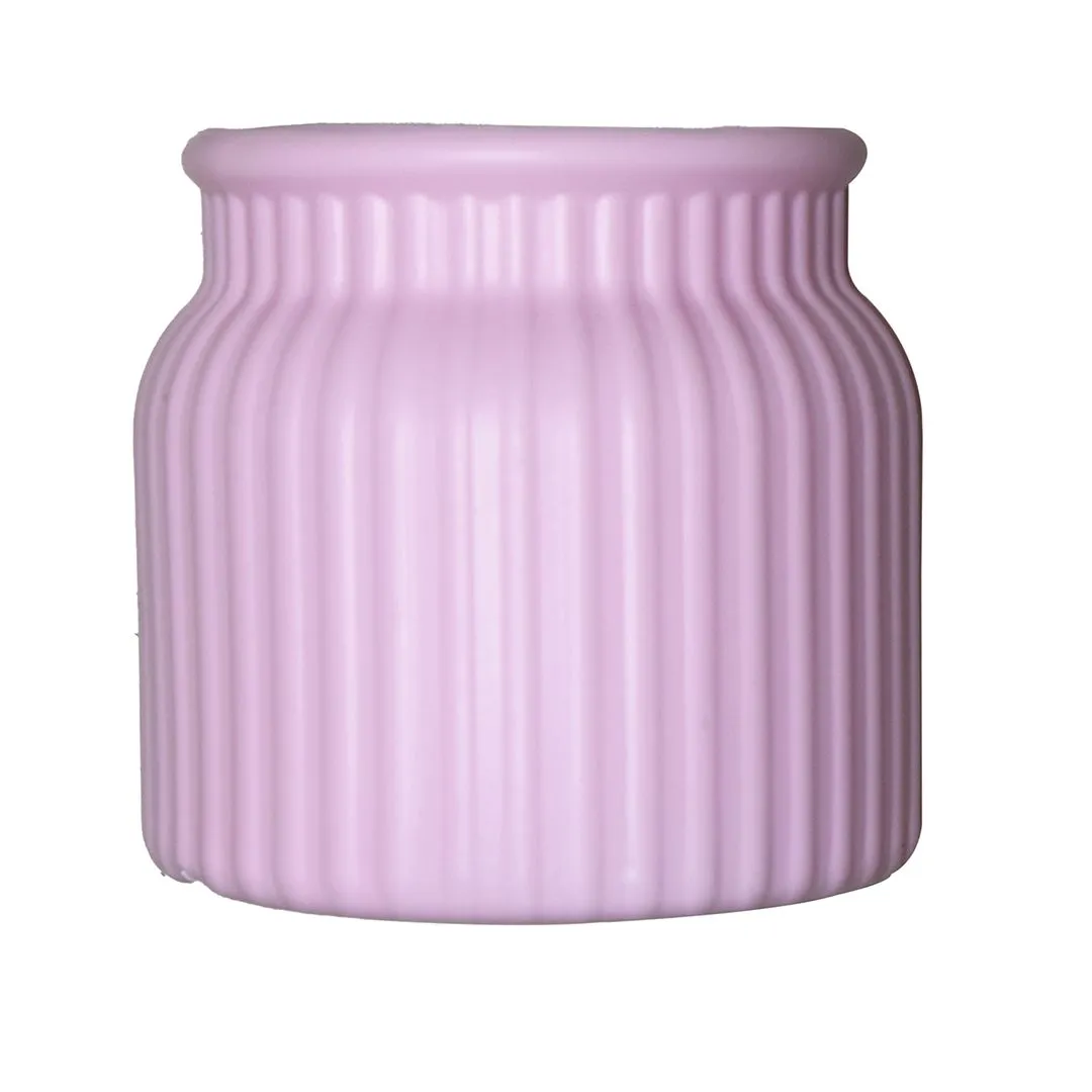 4 Inch Purple Lilac Puff Tesla Elvo Plastic Vase