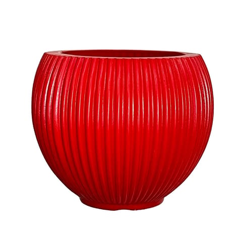 5 Inch Rose Red Matt Sylvan Plastic Pot