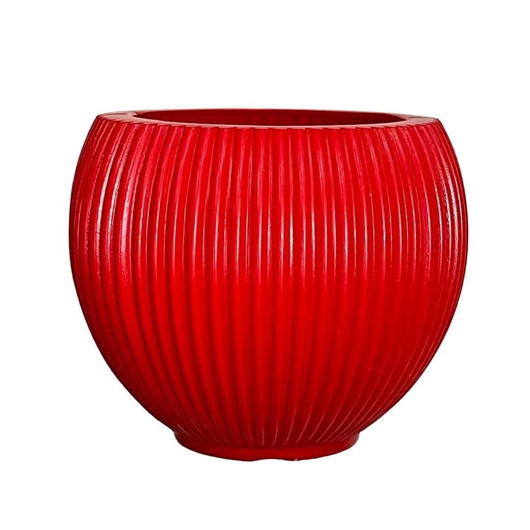 5 Inch Rose Red Matt Sylvan Plastic Pot