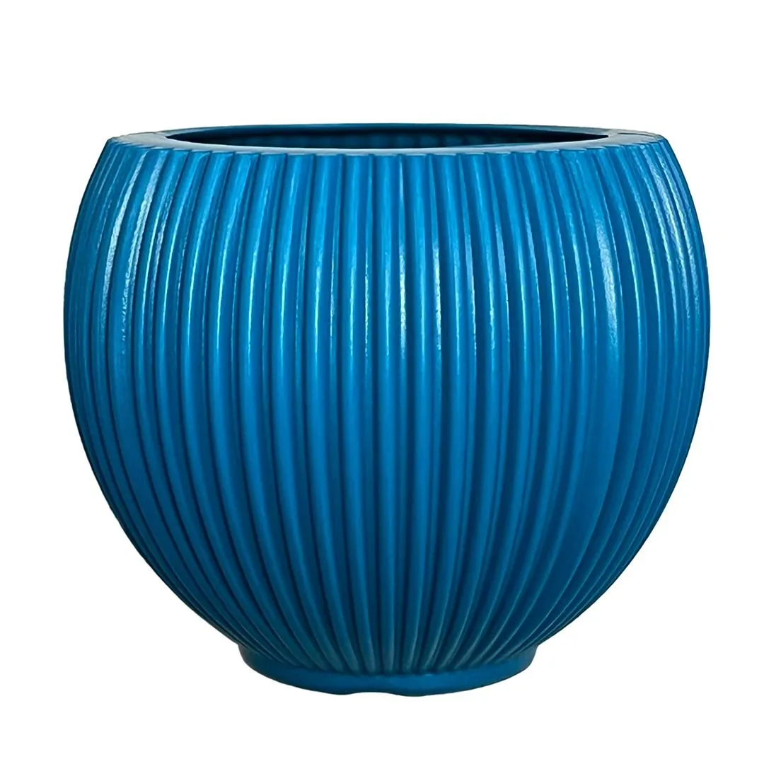 5 Inch Azure Blue Matt Sylvan Plastic Pot