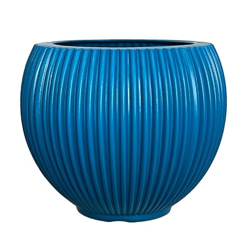 5 Inch Azure Blue Matt Sylvan Plastic Pot
