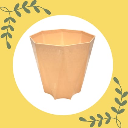 Free Gift - 4 Inch Beige Marble Premium Diamanti Plastic Pot - Flash Sale