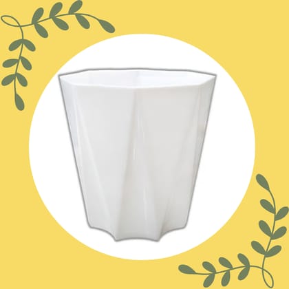 Free Gift - 4 Inch White Premium Diamanti Plastic Pot - Flash Sale