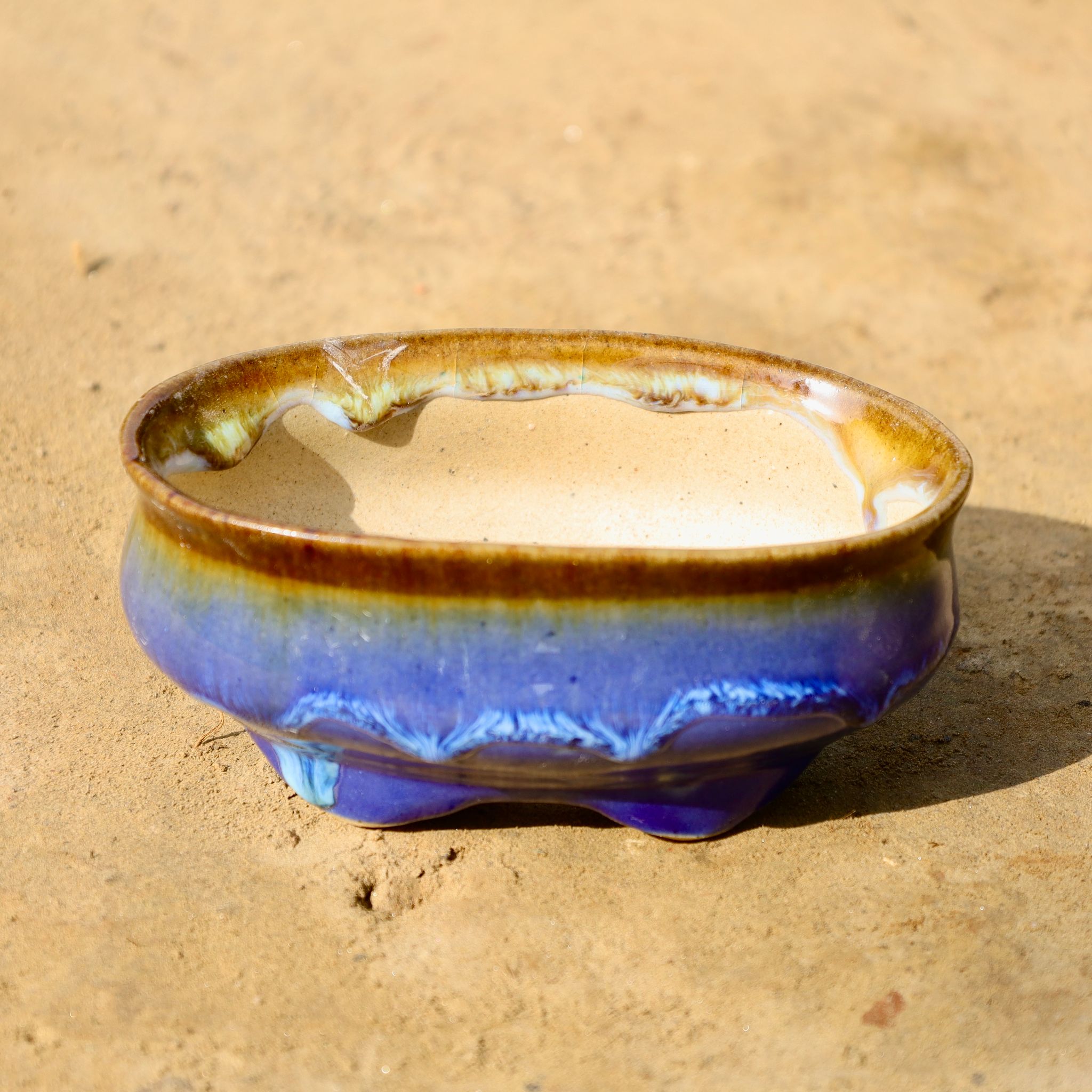 6 X 8 Inch Oval Ceramic Bonsai Tray