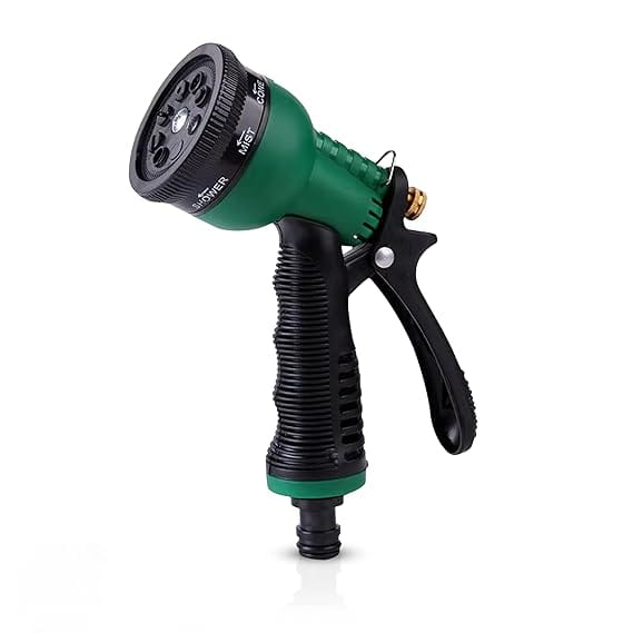 Water Spray Gun with 8 Adjustable Patterns Hands-Free Lock | Durable ABS Material