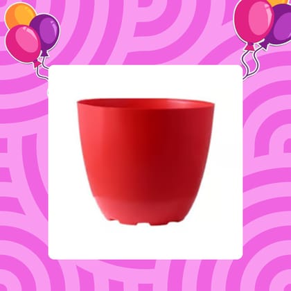 Free Gift - 4 Inch Red Premium Orchid Round Plastic Pot - Flash Sale