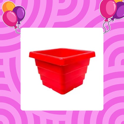 Free Gift - 4 Inch Red Premium Orchid Square Plastic Pot - Flash Sale