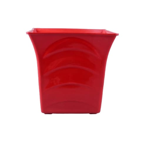 08 Inch Red Premium Tokyo Square Plastic Pot