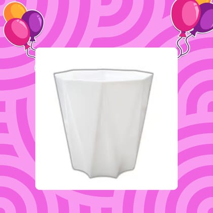 Free Gift - 4 Inch White Premium Diamanti Plastic Pot - Flash Sale