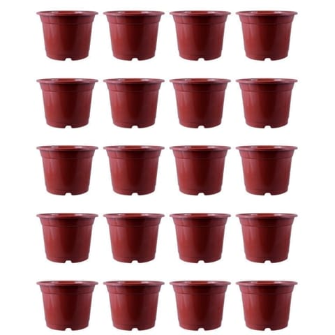 Set of 20 - 5 Inch Red Nursery Pot
