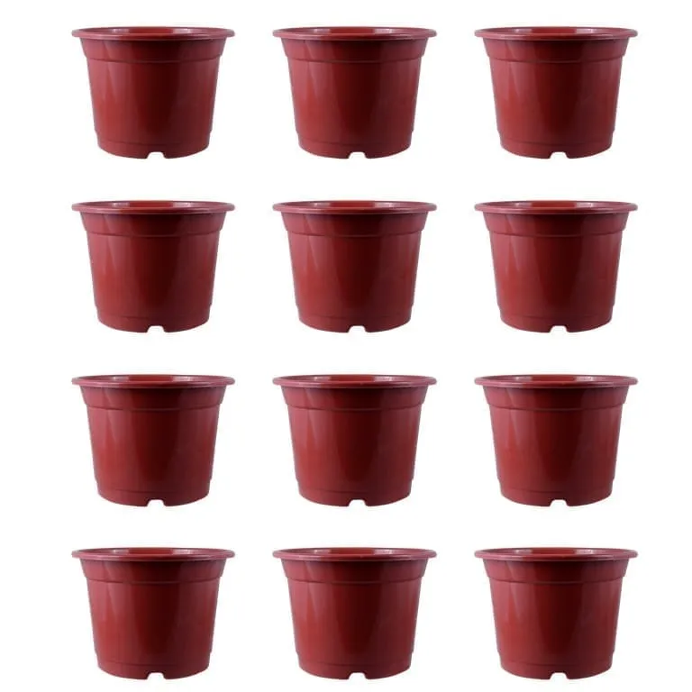 Set of 12 - 12 inch Red Nursery Pot
