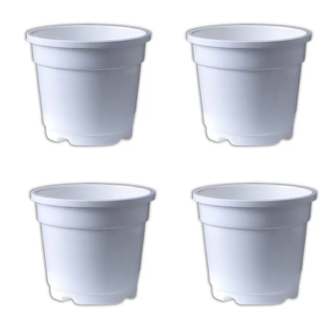 Set of 4 - 12 inch Black Nursery Pot