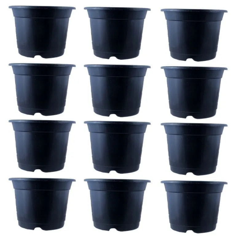 Set of 12 - 12 inch Black Nursery Pot