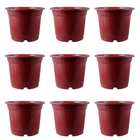 Set of 9 - 12 inch Red Nursery Pot