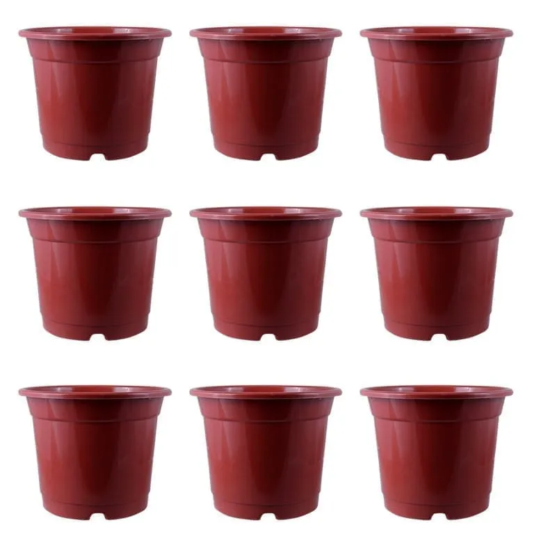 Set of 9 - 5 Inch Red Nursery Pot