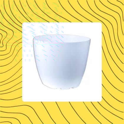 Free Gift - 4 Inch White Premium Orchid Round Plastic Pot - Flash Sale